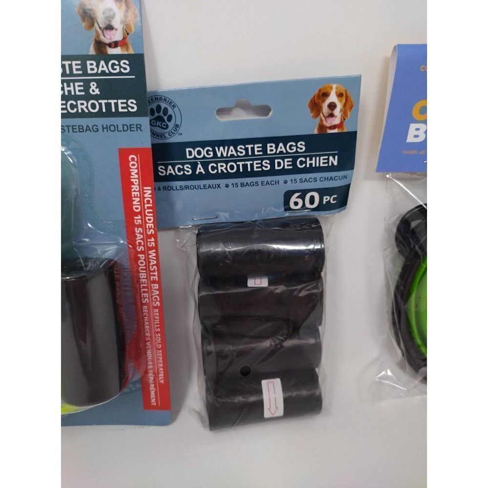 Dog Accessories Set 4 Item Lot Includes Portable Bowl, Flashlight, Poo Bags, Toy - Picture 3 of 5
